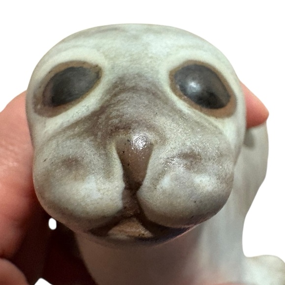 Vintage Andersen Design Studio Pottery Baby Seal Pup Gray Matte Sculpture Signed - Picture 11 of 13